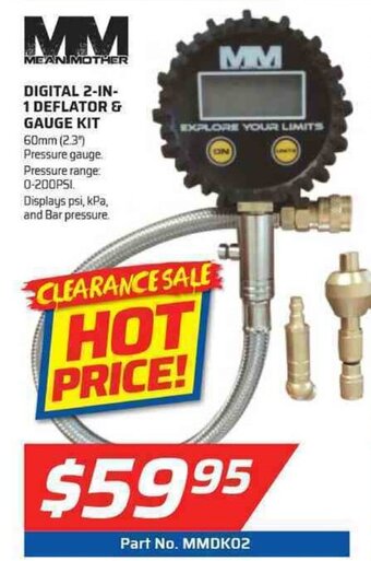 Auto One Mean Mother Digital 2-in-1 Deflator & Gauge Kit offer