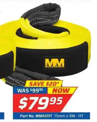 Mean Mother Snatch Straps 75mm x 9M - 11T