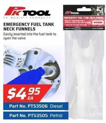 Auto One Pk Tool - Emergency Fuel Tank Neck Funnels offer