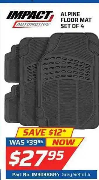 Auto One Impact - Alpine Floor Mat Set of 4 offer