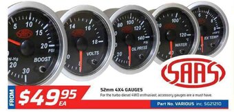 SAAS - 52mm 4x4 Gauges