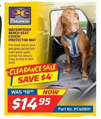 Auto One ProCovers - Waterproof Bench Seat Cover / Protector Mat offer