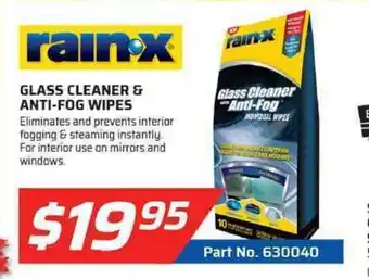 Auto One Rain-X - Glass Cleaner & Anti-Fog Wipes offer