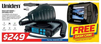 Auto One Uniden - 80CH UHF Radio + Antenna Pack offer