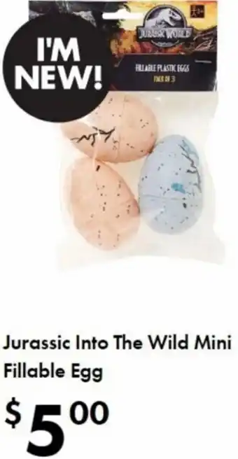 Jurassic Into The Wild Mini Fillable Egg