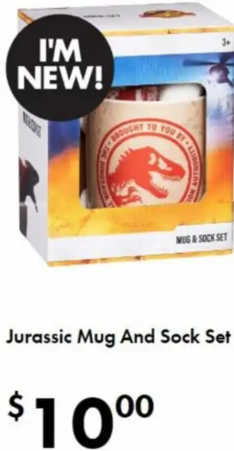 The Reject Shop Jurassic Mug And Sock Set offer