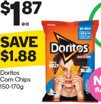 Woolworths Doritos Corn Chips 150-170g offer