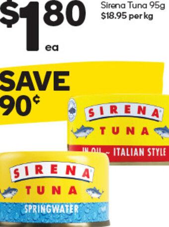 Woolworths Sirena Tuna 95g offer