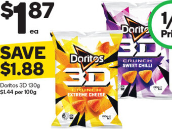 Woolworths Doritos 3D 130g offer