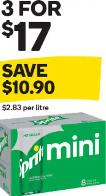 Woolworths Sprite 8x250ml offer