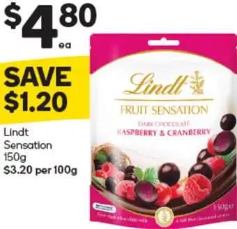 Woolworths Lindt Sensation 150g offer