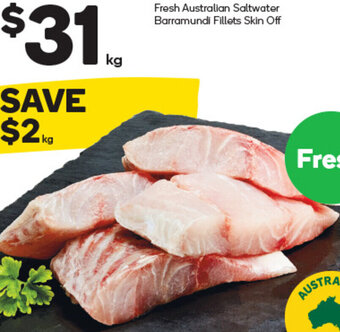 Woolworths Fresh Australian Saltwater Barramundi Fillets Skin Off offer