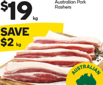 Woolworths Australian Pork Rashers offer