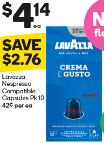 Woolworths Lavazza Nespresso Compatible Capsules Pk 10 offer