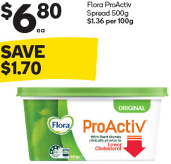 Woolworths Flora ProActiv Spread 500g offer