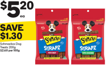 Woolworths Schmackos Dog Treats 200g offer