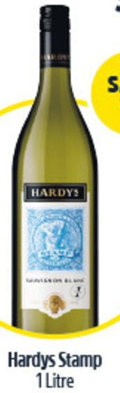 Woolworths Hardys Stamp 1 Litre offer