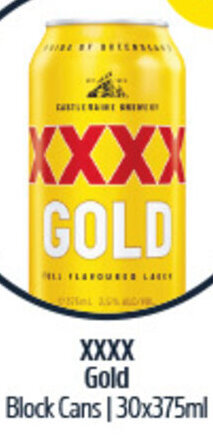 Woolworths XXXX Gold Block Cans 30x375ml offer