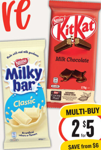 IGA Nestlé Chocolate Blocks 118-200g Selected Varieties offer