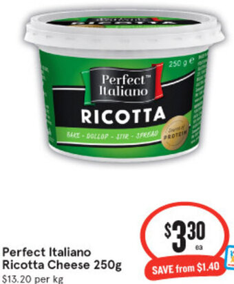 IGA Perfect Italiano Ricotta Cheese 250g offer