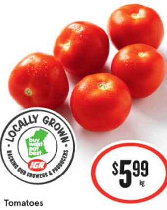 IGA Tomatoes offer