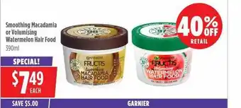 Wizard Pharmacy Smoothing Macadamia Or Volumising Watermelon Hair Food Garnier offer