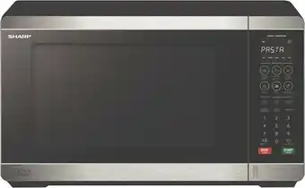 Sharp 32L 1200W Flatbed Microwave - Black Stainless Steel