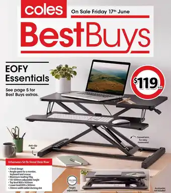 Coles Urbanworx Sit-to-stand Desk Riser offer