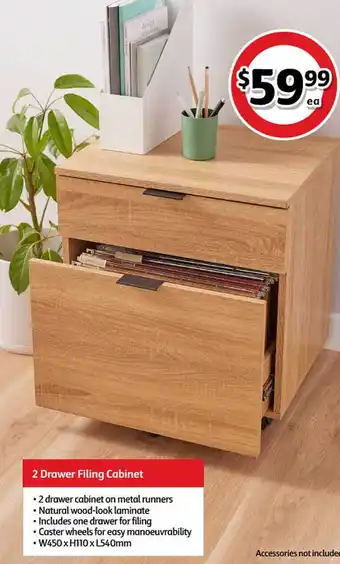 2 Drawer Filing Cabinet