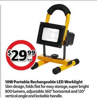 Coles 10w Portable Rechargeable Led Worklight offer
