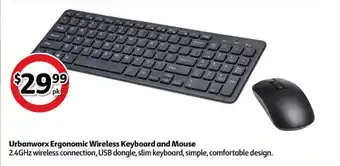 Coles Urbanworx Ergonomic Wirelesskeyboard And Mouse offer