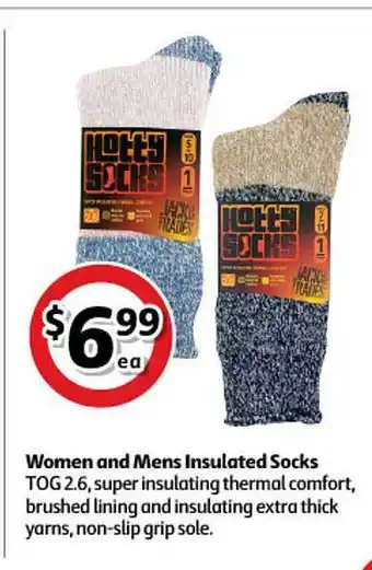 Coles Women And Mens Insulated Socks offer
