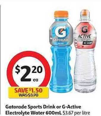 Gatorade Sports Drink Or G-active Electrolyte Water
