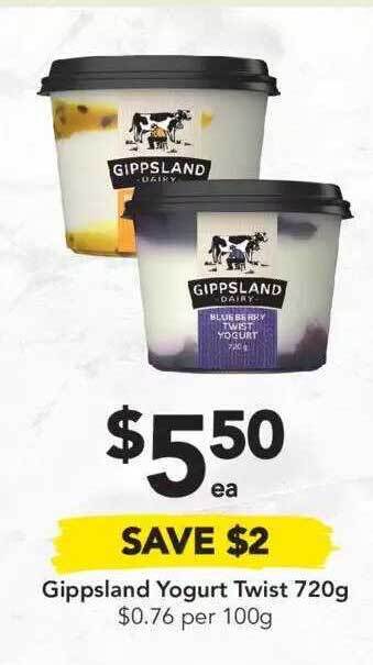 Drakes Gippsland Yogurt Twist 720g offer