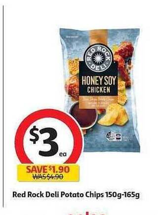 Coles Red Rock Deli Potato Chips offer