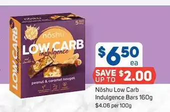 Foodland Noshu Low Carb Indulgence Bars offer