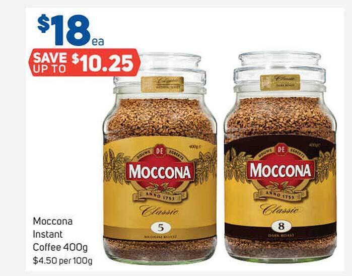 Moccona Instant Coffee 400g offer at Foodland