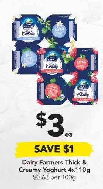 Drakes Dairy Farmers Thick & Creamy Yoghurt offer