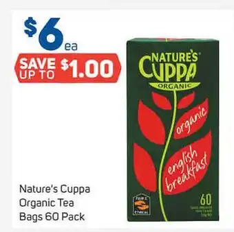 Foodland Natures Cuppa Organic Tea Bags offer
