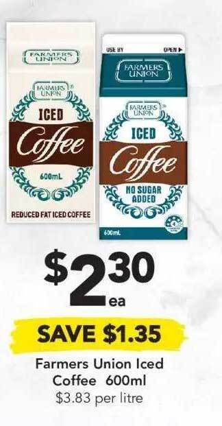 Drakes Farmers Union Iced Coffee 600ml offer