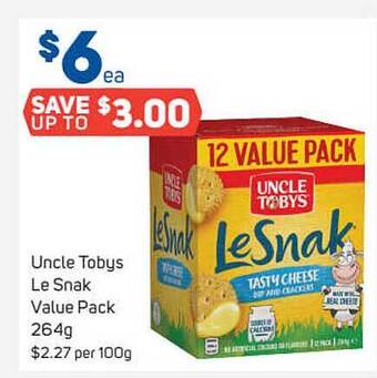 Foodland Uncle Tobys Le Snak Value Pack offer