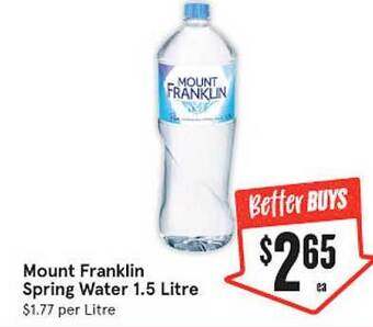 IGA Mount Franklin Spring Water offer