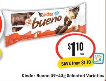 IGA Kinder Bueno Selected Varieties offer