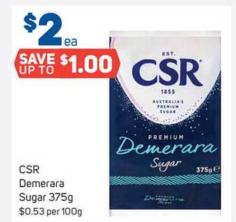Foodland Csr Demerara Sugar 375g offer