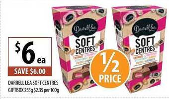Supabarn Darrell Lea Soft Centres Giftbox offer