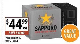Supabarn Sapporo Premium Beer offer