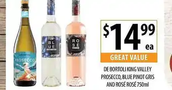 De Bortoli King Valley Prosecco, Blue Pinot Gris And Rosé Rosé