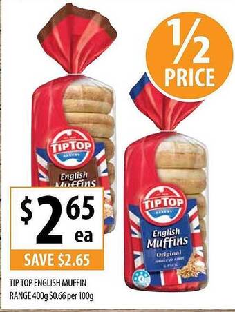 Supabarn Tip Top English Muffin offer