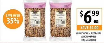 Supabarn Yummy Natural Australian Almond Kernels offer