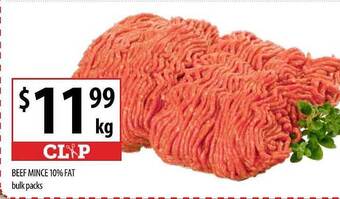 Supabarn Beef Mince 10% Fat Bulk Packs offer